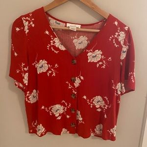 Floral button up blouse